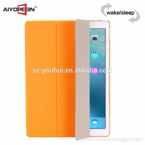 Hot sales PU+PC material stand cover for ipad pro 12.9 inch with smart cover auto sleep conjoined Case